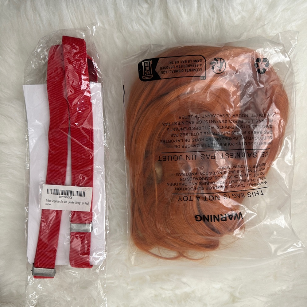 Pokémon Misty Costume Set Hair Wig and Suspenders